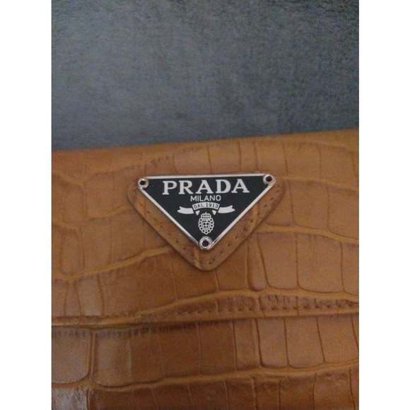 Vintage caramel saffiano leather Wallet